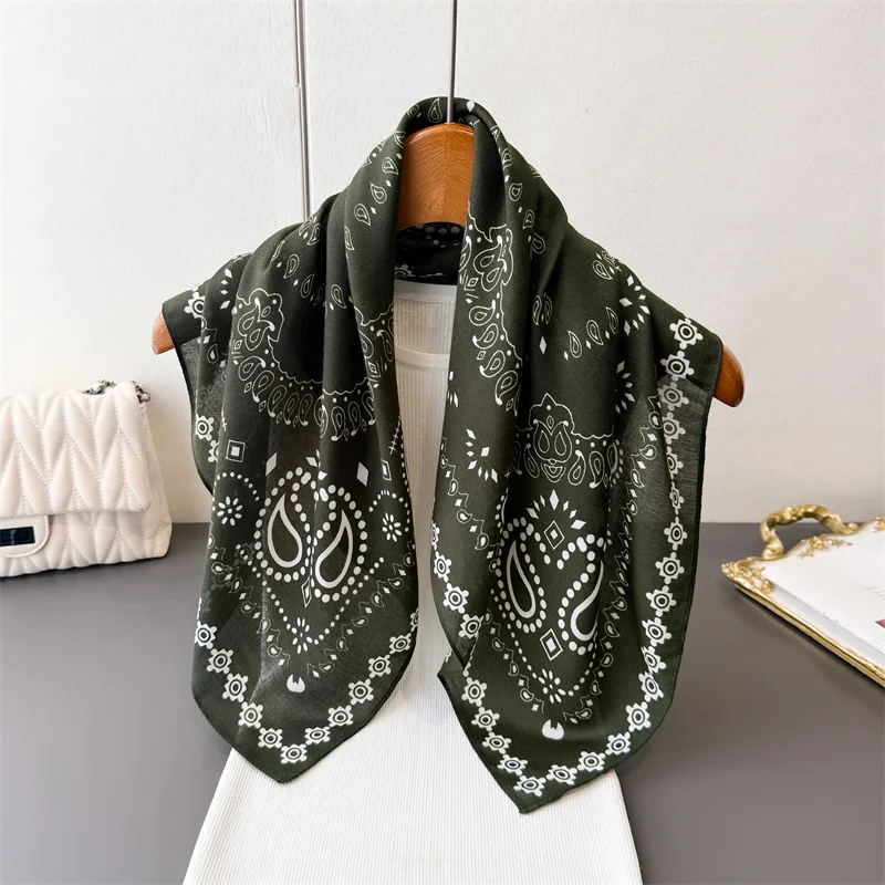 Fashion Bandana Neck Scarfs For Women Paisley Print Handkerchief Hijab Scarf Female Luxury Headband Soft Neck Scarves
Fashion Bandana Neck Scarfs For Women Paisley Print Handkerchief Hijab Scarf Female Luxury Headband Soft Neck Scarves