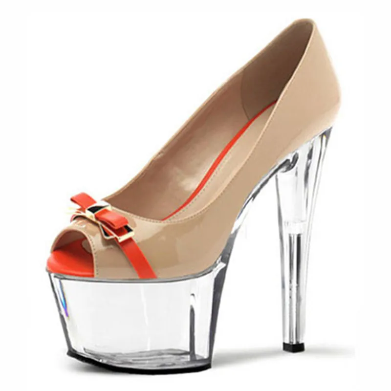 Super high heel 17 cm, female, sexy stiletto waterproof platform fish mouth shoes, bow decoration, high heels
Super high heel 17 cm, female, sexy stiletto waterproof platform fish mouth shoes, bow decoration, high heels