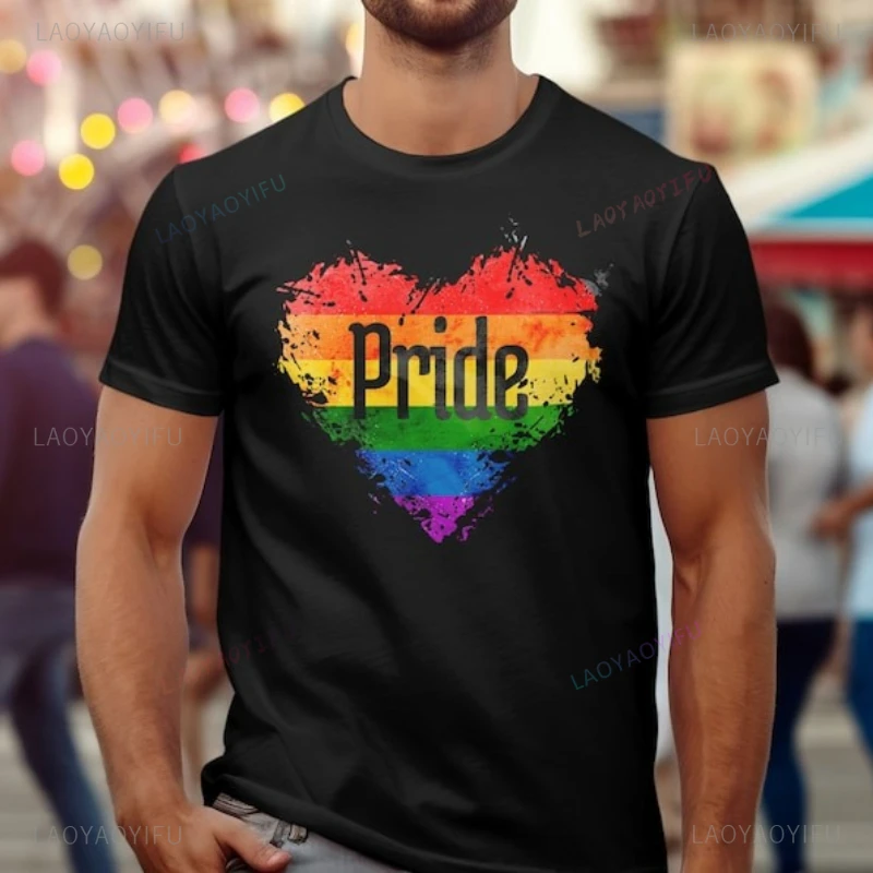 Rainbow Pride Heart T-Shirt Colorful LGBTQ Support Tee Pride 2026 Fashion Top Unisex Pride Parade Shirt Harajuku Goth Tops
Rainbow Pride Heart T-Shirt Colorful LGBTQ Support Tee Pride 2026 Fashion Top Unisex Pride Parade Shirt Harajuku Goth Tops