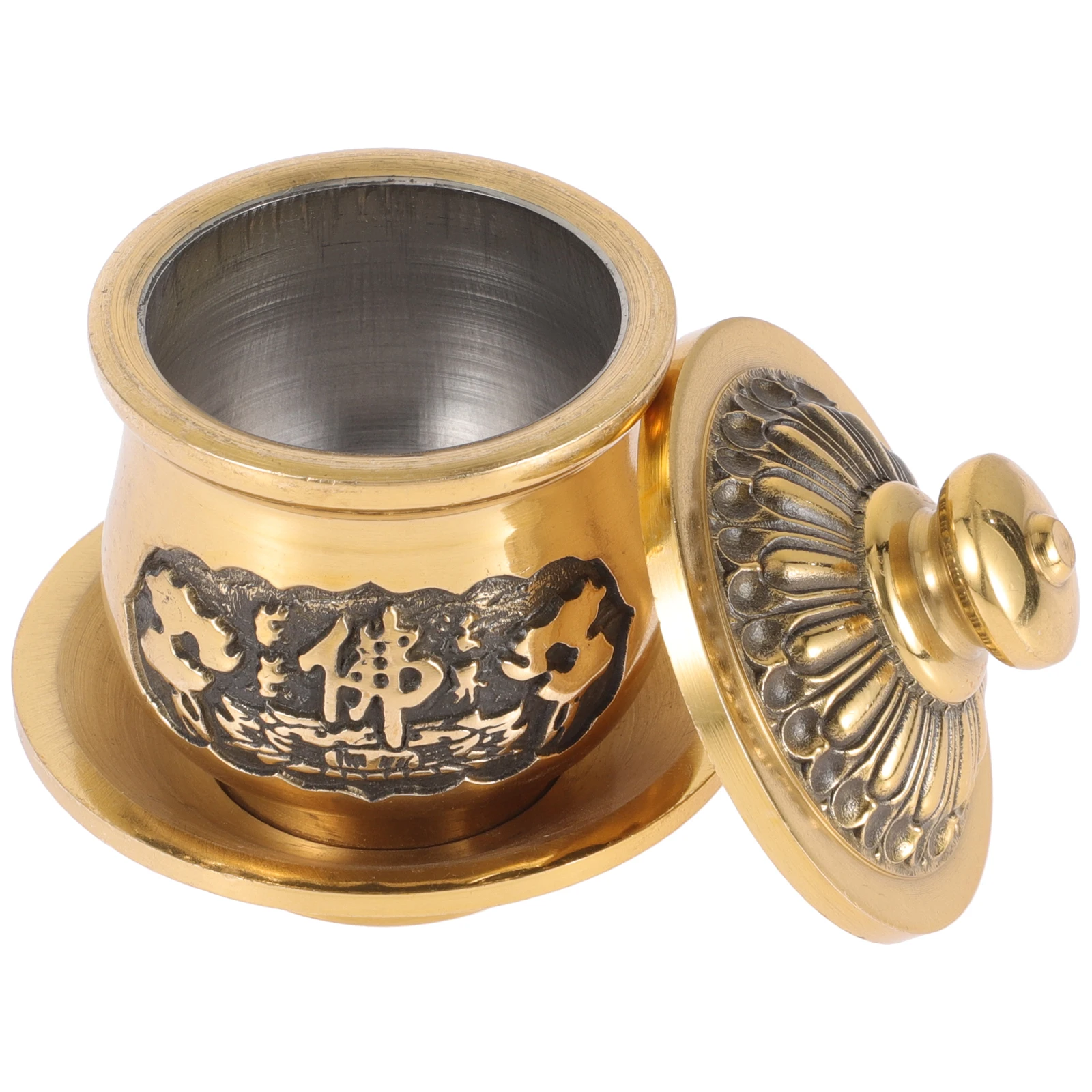 Copper Water Offering Cup For Temple Home Supplies With Lid Blessing Ritual Decor Relief Pattern Use
Copper Water Offering Cup For Temple Home Supplies With Lid Blessing Ritual Decor Relief Pattern Use