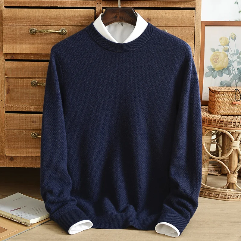 Autumn and winter new pure cashmere sweater men's thickened knitted bottoming shirt youth fashion casual round neck warm loose
Autumn and winter new pure cashmere sweater men's thickened knitted bottoming shirt youth fashion casual round neck warm loose