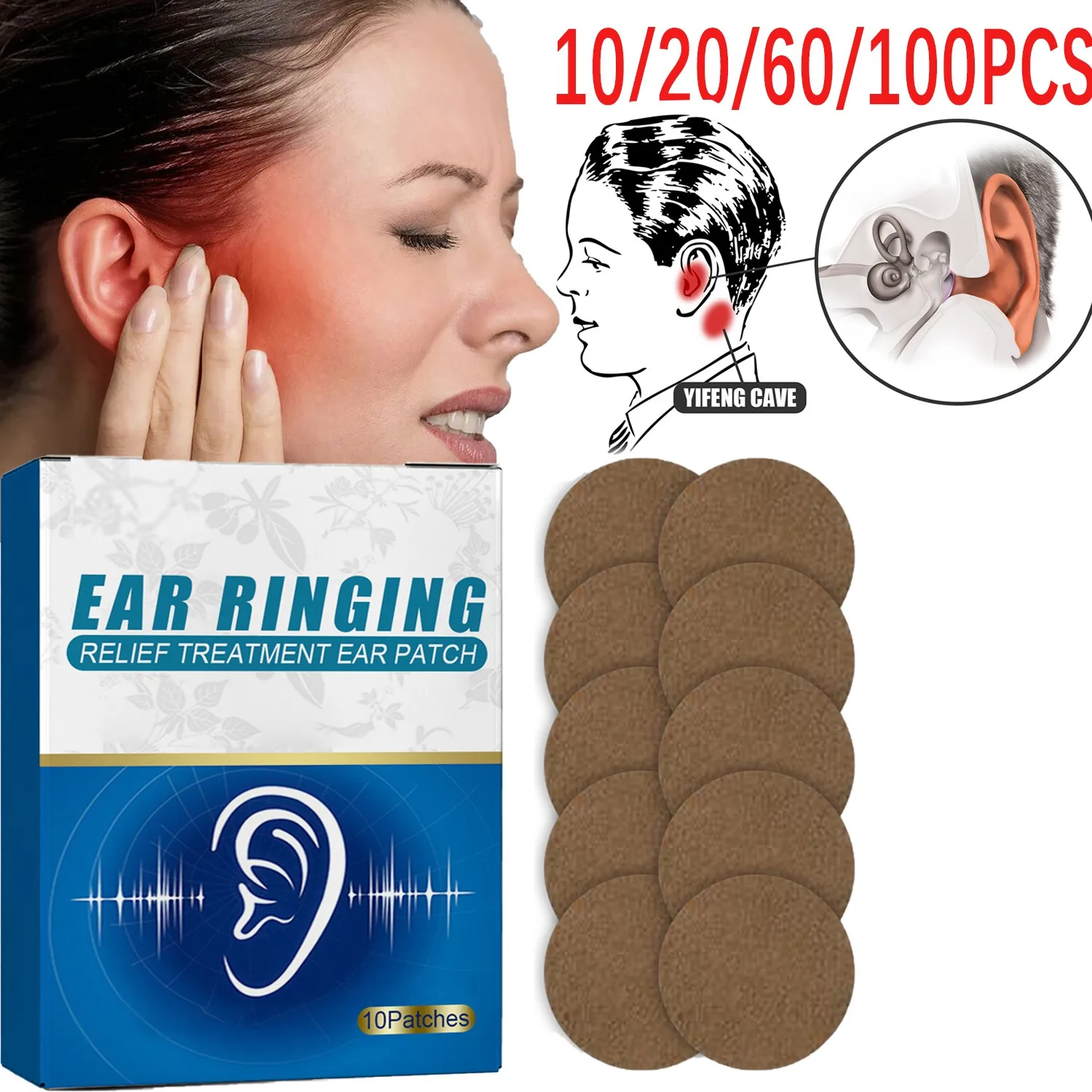 10/20/60/100pcs Tinnitus Treatment Patch For Ear Pain Protect Hearing Loss Sticker Natural Herbal Extract Plaster Health Care
10/20/60/100pcs Tinnitus Treatment Patch For Ear Pain Protect Hearing Loss Sticker Natural Herbal Extract Plaster Health Care