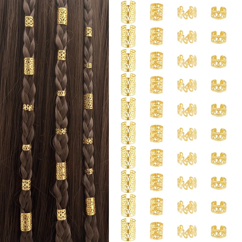 40Pcs Gold Silver Metal Hair Extension Rings Non Slip DIY Durable Easy Install Dreadlock Braids Wigs Decor Accessories Women
40Pcs Gold Silver Metal Hair Extension Rings Non Slip DIY Durable Easy Install Dreadlock Braids Wigs Decor Accessories Women