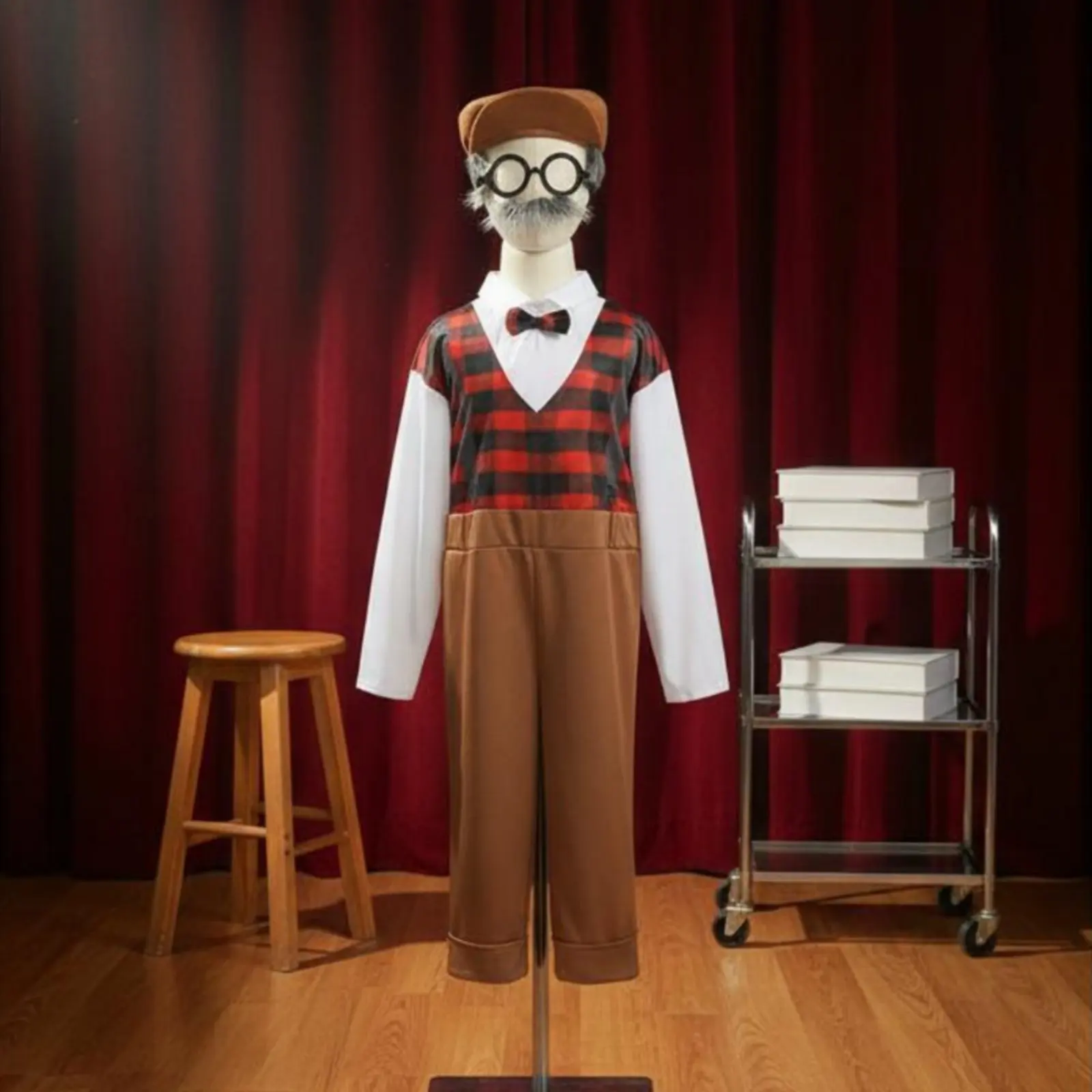 Kids Old Man Costume Built-in Mustache & Eyebrows Children's Grandpa Costume 100th Day of School Outfit for Halloween
Kids Old Man Costume Built-in Mustache & Eyebrows Children's Grandpa Costume 100th Day of School Outfit for Halloween