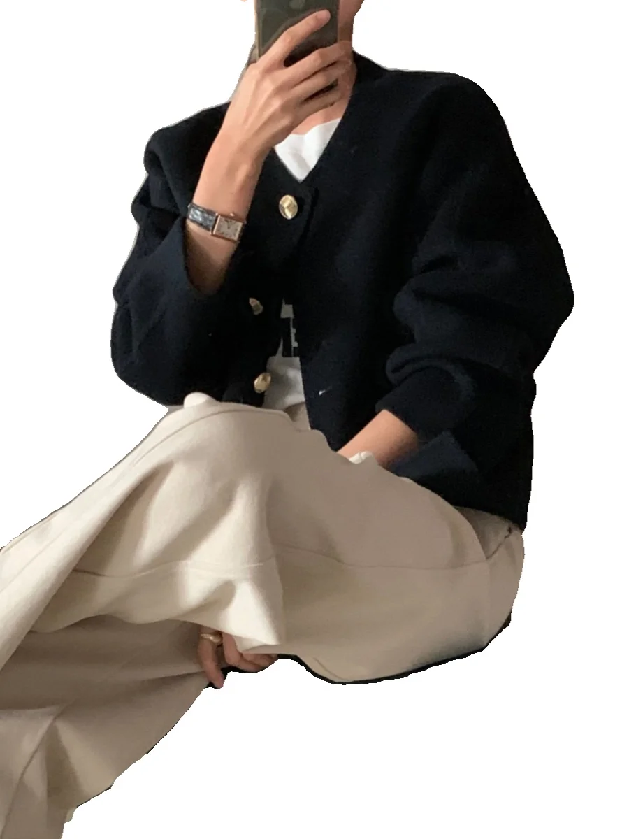 Ladies' Woolen Suit Jaet round Ne Loose Straight Thiened ort Autumn Winter Faion Small Fraance Sle Cotton Blend
Ladies' Woolen Suit Jaet round Ne Loose Straight Thiened ort Autumn Winter Faion Small Fraance Sle Cotton Blend