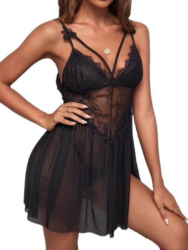 Sexy Lingerie Suspender Skirt V-Neck Mid-Length Home Clothes for Women Autumn Season Strapless Mid-Length Skirt
Sexy Lingerie Suspender Skirt V-Neck Mid-Length Home Clothes for Women Autumn Season Strapless Mid-Length Skirt
