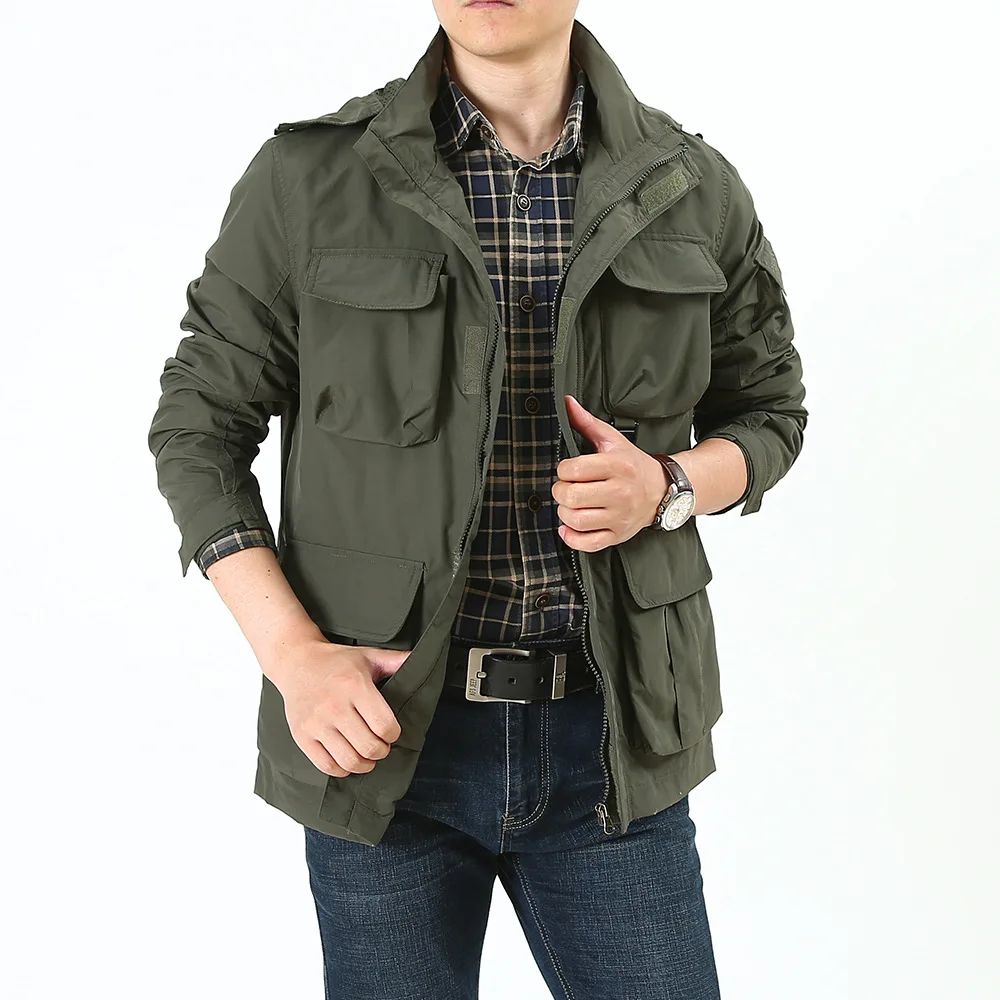 Men Outdoor Hooded Multi-pockets Jackets Loose Cargo Coats New Spring Male Windproof Rainproof Tooling Jackets Size 5XL Jaquetas
Men Outdoor Hooded Multi-pockets Jackets Loose Cargo Coats New Spring Male Windproof Rainproof Tooling Jackets Size 5XL Jaquetas