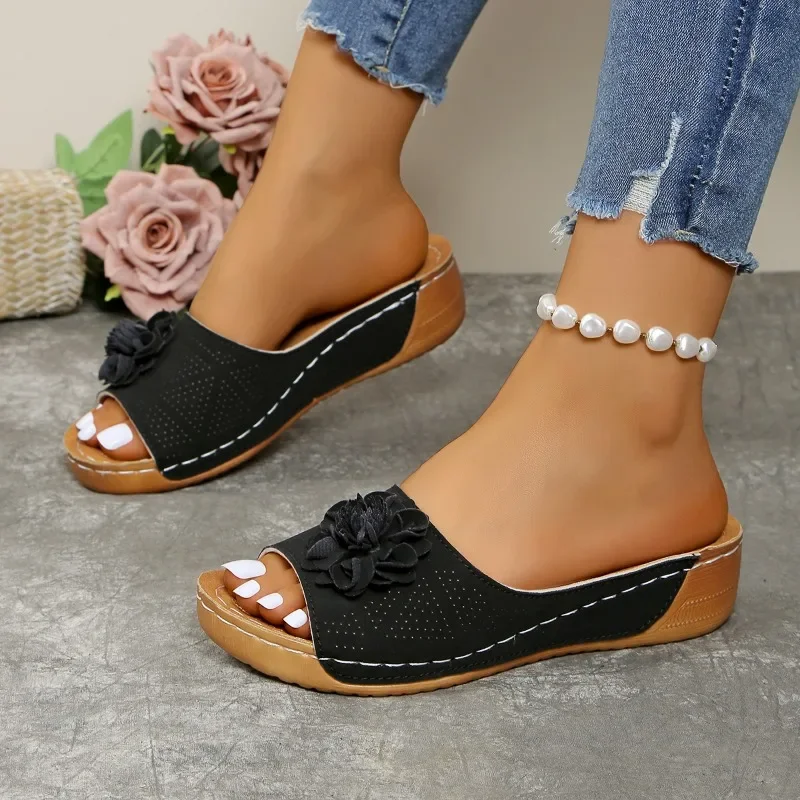 Women Slippers Retro Summer Shoes Women Slip on Wedge Sandals Soft Heeled Indoor Outdoor Slippers Slides Women Zapatos De Mujer
Women Slippers Retro Summer Shoes Women Slip on Wedge Sandals Soft Heeled Indoor Outdoor Slippers Slides Women Zapatos De Mujer
