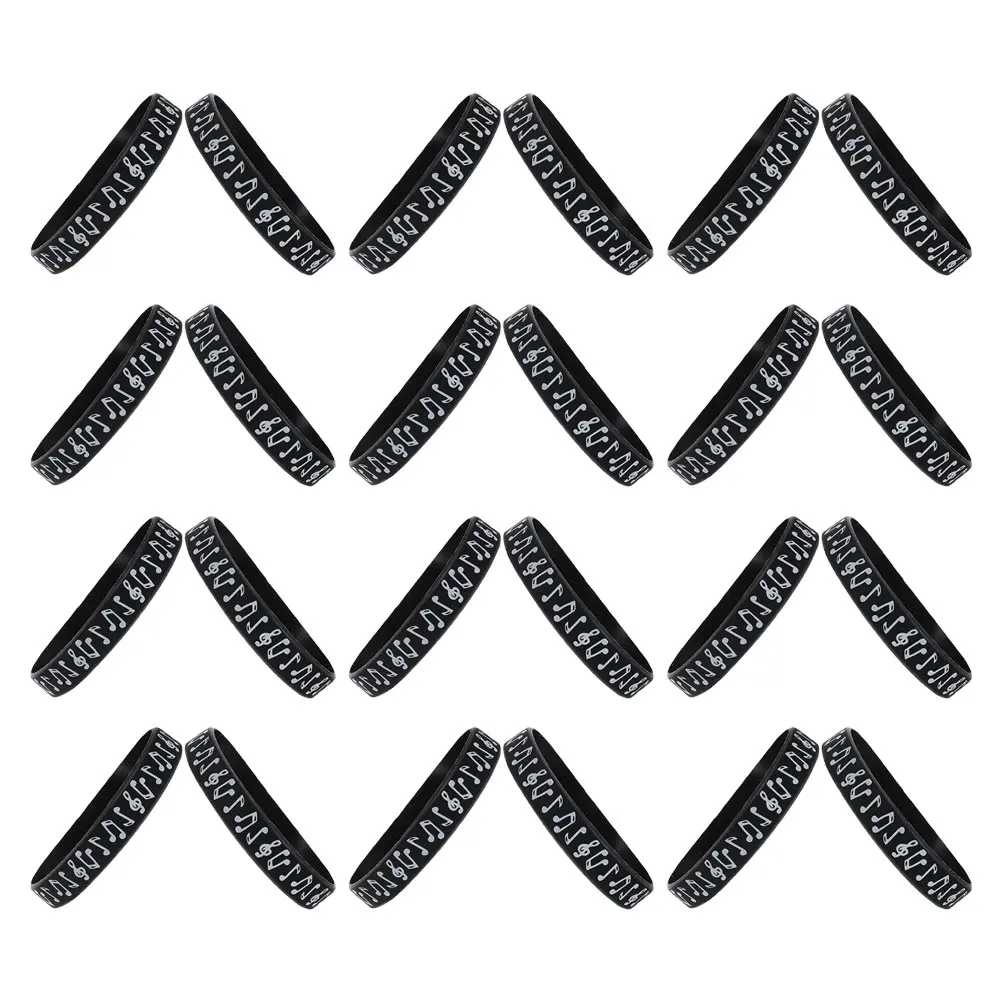 24pcs Music Note Silicone Bracelets Colored Wristbands for Events Festivals Party Favors Bulk Bracelets
24pcs Music Note Silicone Bracelets Colored Wristbands for Events Festivals Party Favors Bulk Bracelets