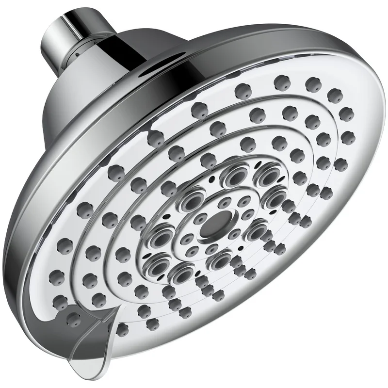 5" Chrome Fixed Rain Shower Head with Adjustable Flow, Anti-Clog Nozzles, Low Flow, Easy Installation
5" Chrome Fixed Rain Shower Head with Adjustable Flow, Anti-Clog Nozzles, Low Flow, Easy Installation