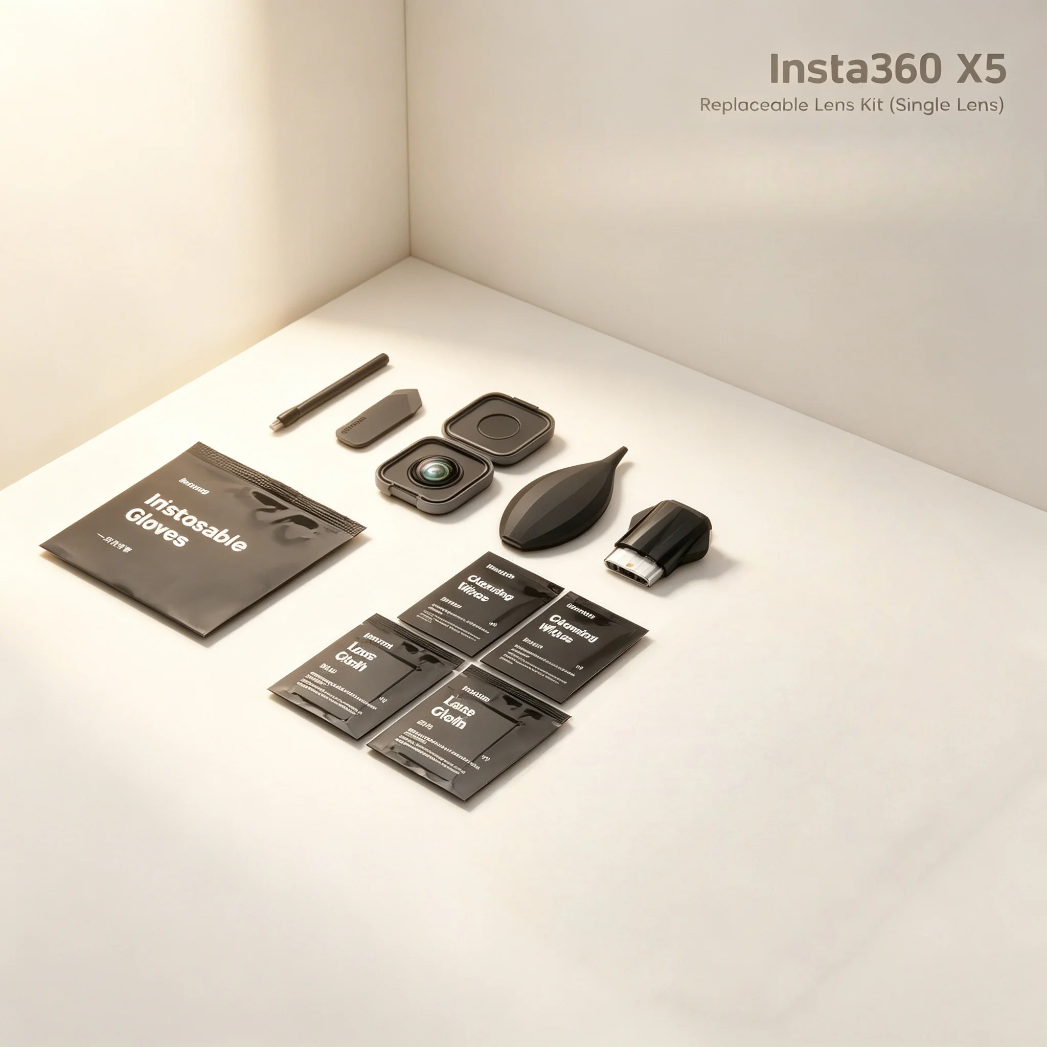 Single Replacement Lens Kit, For Insta360 X5, HD Optical Lens, Easy Install Spare Lens for Daily Replacement