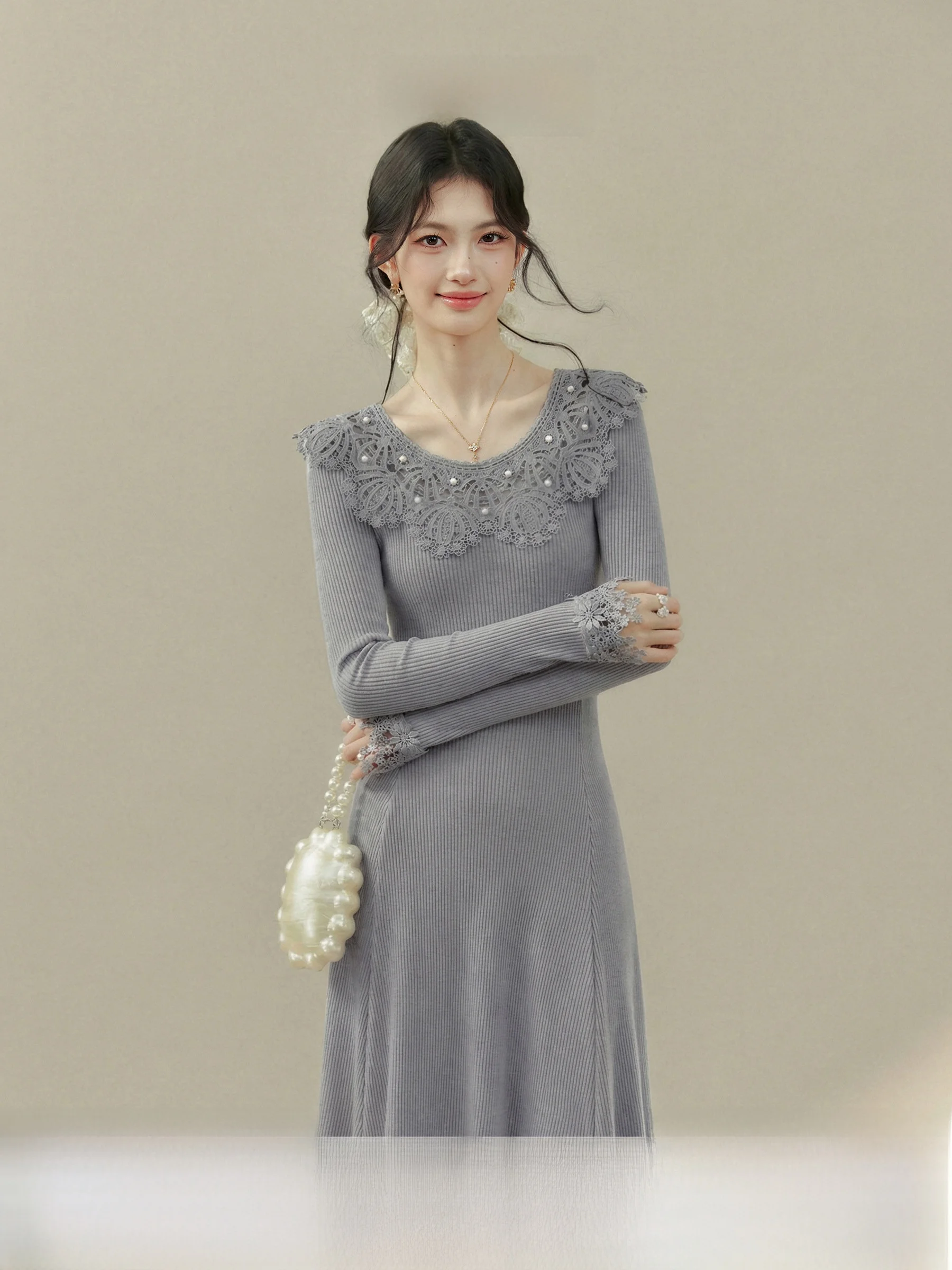 Gray Knitted Waist-Cinching Dress Women's Inner Long Dress Moonlight Series Commute Style H-Shape City Commuting Suitable
Gray Knitted Waist-Cinching Dress Women's Inner Long Dress Moonlight Series Commute Style H-Shape City Commuting Suitable