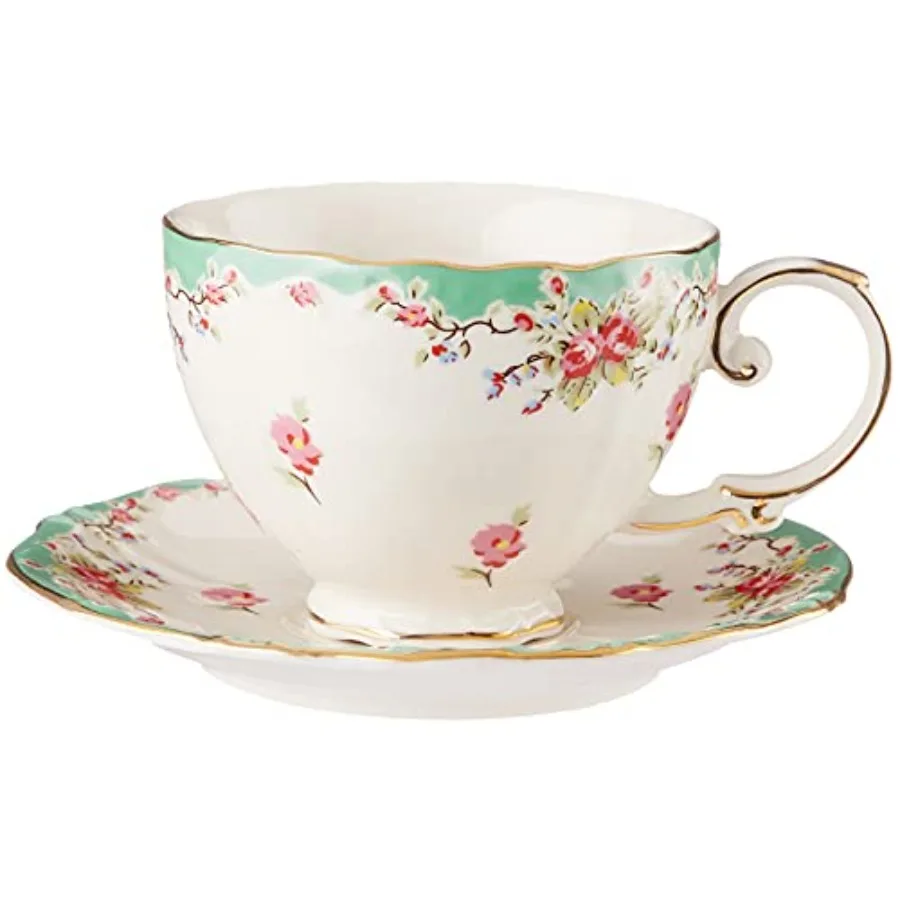 FD157G-4 Gracie China Vintage Rose Porcelain Tea Cup and Saucer with Gold Trim 7 oz. Green
FD157G-4 Gracie China Vintage Rose Porcelain Tea Cup and Saucer with Gold Trim 7 oz. Green