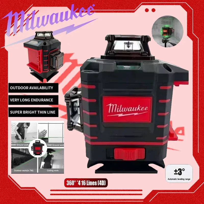 Зеленый луч Milwaukee, горизонтальный и вертикальный уровень, вертикальный крест, лазерный уровень, перезаряжаемая батарея 360, инструменты для зеленого лазерного уровня
Зеленый луч Milwaukee, горизонтальный и вертикальный уровень, вертикальный крест, лазерный уровень, перезаряжаемая батарея 360, инструменты для зеленого лазерного уровня