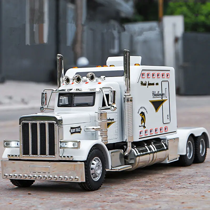 New 1:24 389 Heavy Truck Tractor Toy Model Alloy Diecast Sound Light Pull Back Model Truck Boys Toy Gifts Collection
New 1:24 389 Heavy Truck Tractor Toy Model Alloy Diecast Sound Light Pull Back Model Truck Boys Toy Gifts Collection