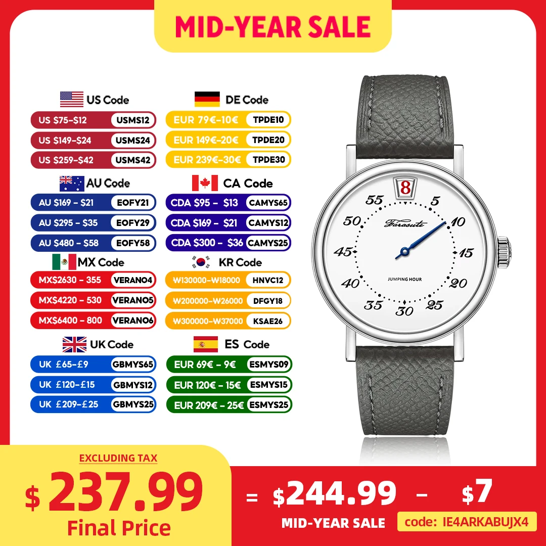 FARASUTE Casual Automatic Mechanical Men Watch Business Jumping Hour Seagull Movement Sapphire Waterproof Wristwatch Male Reloj
FARASUTE Casual Automatic Mechanical Men Watch Business Jumping Hour Seagull Movement Sapphire Waterproof Wristwatch Male Reloj