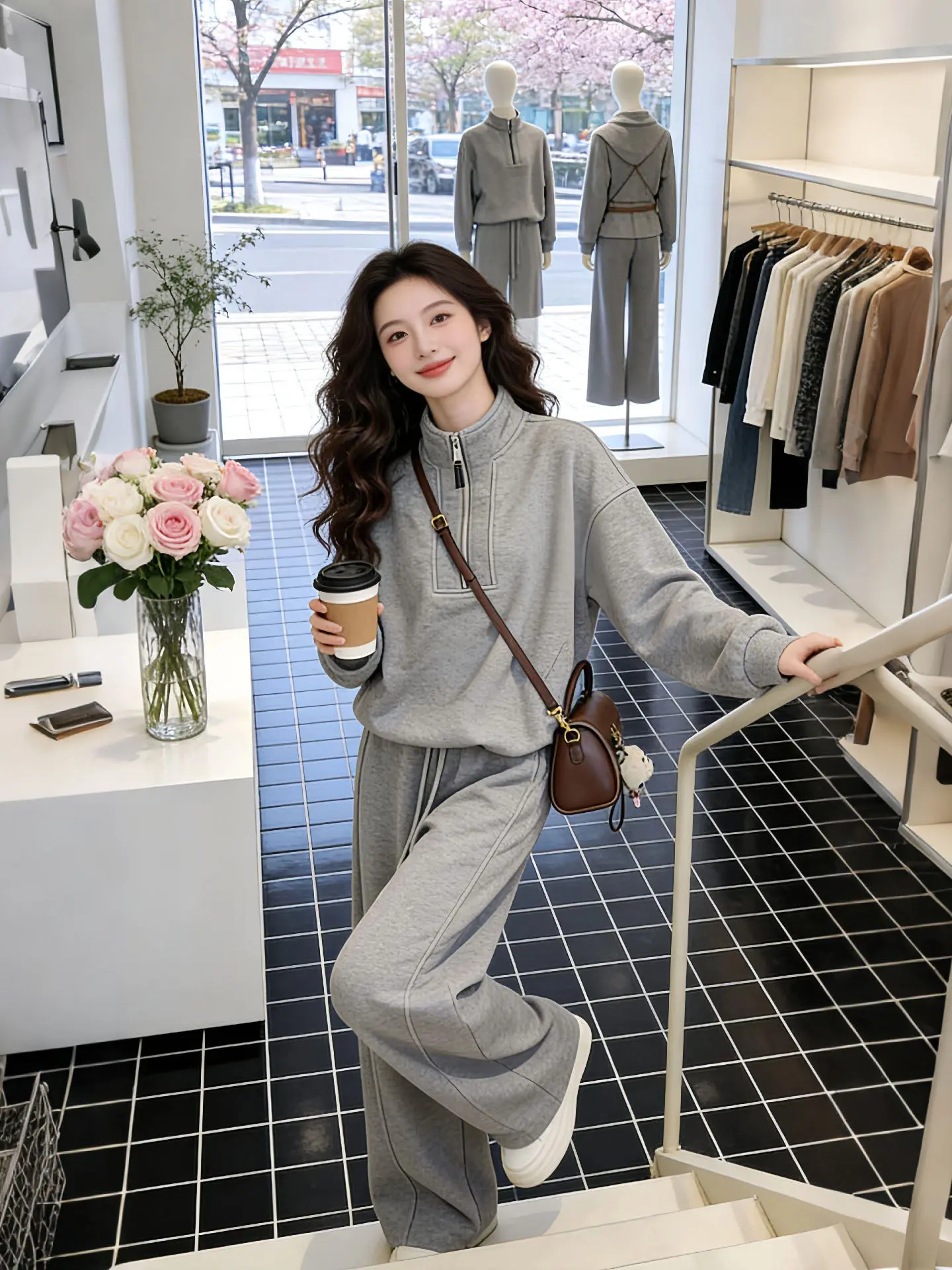 Spring 2026 Casual Pure Style Loose Feeling Two-Piece Set Women's Hoodie Sweatshirt Korean Style Fashionable Office Wear
Spring 2026 Casual Pure Style Loose Feeling Two-Piece Set Women's Hoodie Sweatshirt Korean Style Fashionable Office Wear