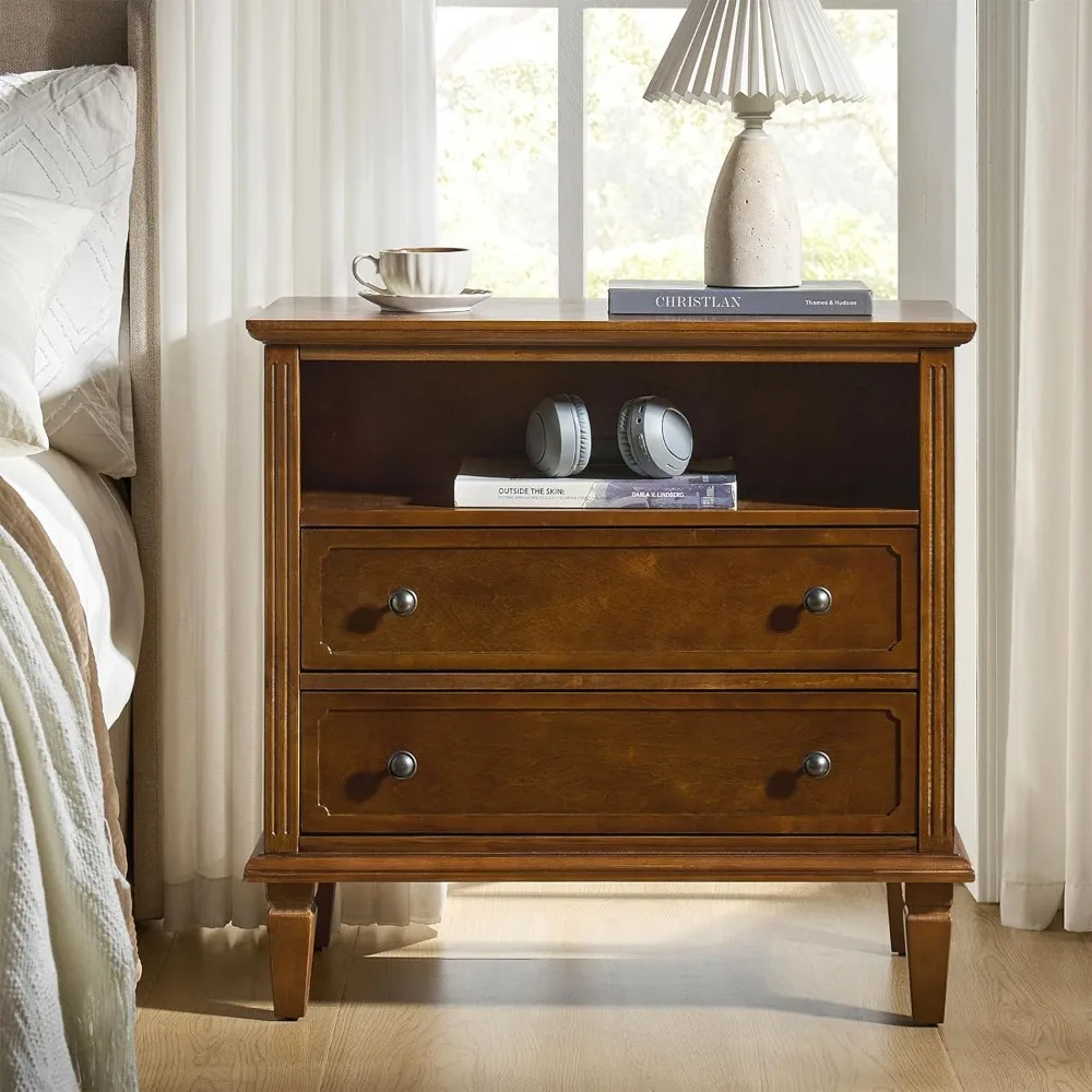 Nightstand with Charging Station,Transitional End Table with USB Ports&Outlets,Fluted Pilasters Design Wood 2 Drawers Side Table
Nightstand with Charging Station,Transitional End Table with USB Ports&Outlets,Fluted Pilasters Design Wood 2 Drawers Side Table