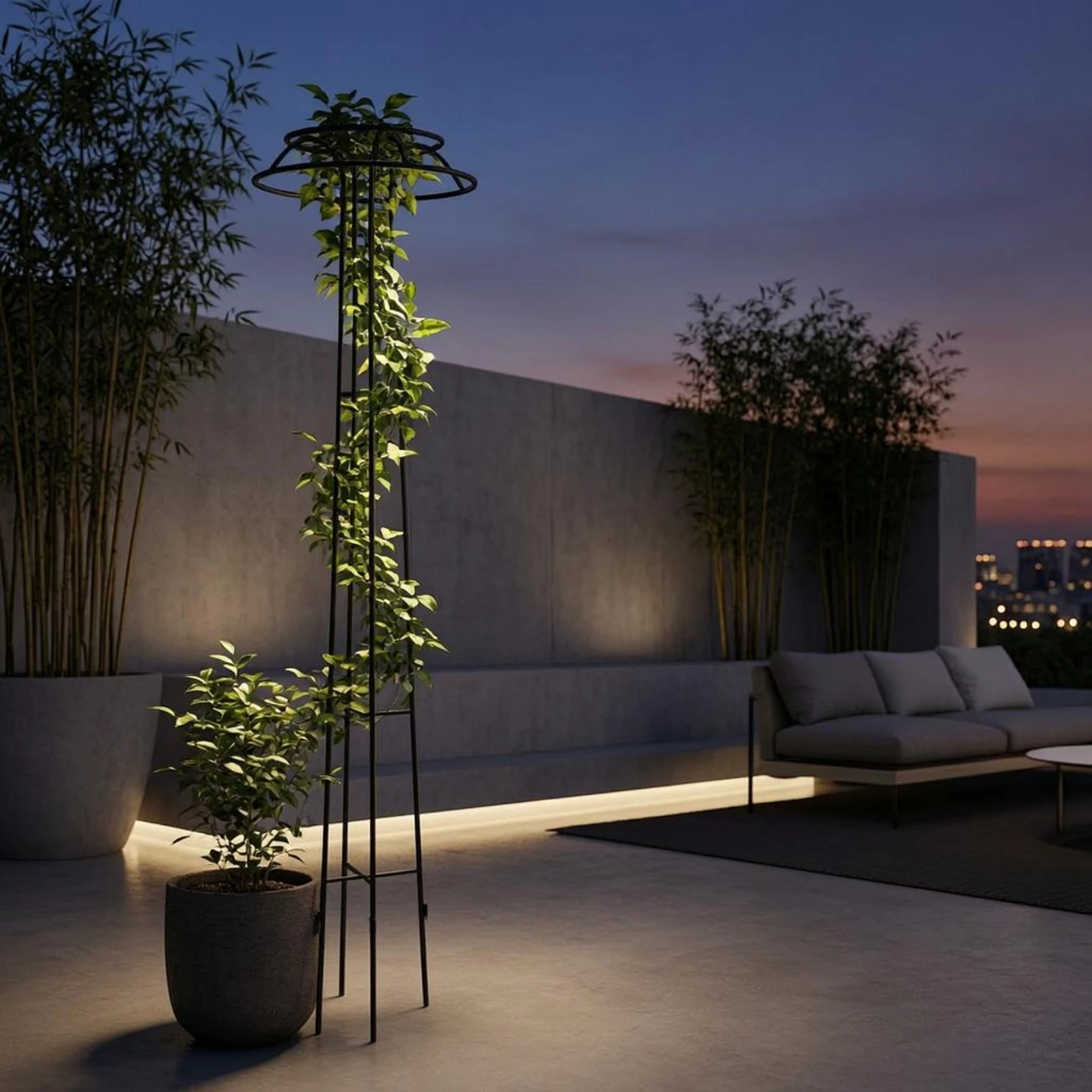 Cap-Topped Top Trellis Tall Metal Climbing Trellis Garden Structure Sturdy Support Easy to Install for Courtyard
Cap-Topped Top Trellis Tall Metal Climbing Trellis Garden Structure Sturdy Support Easy to Install for Courtyard
