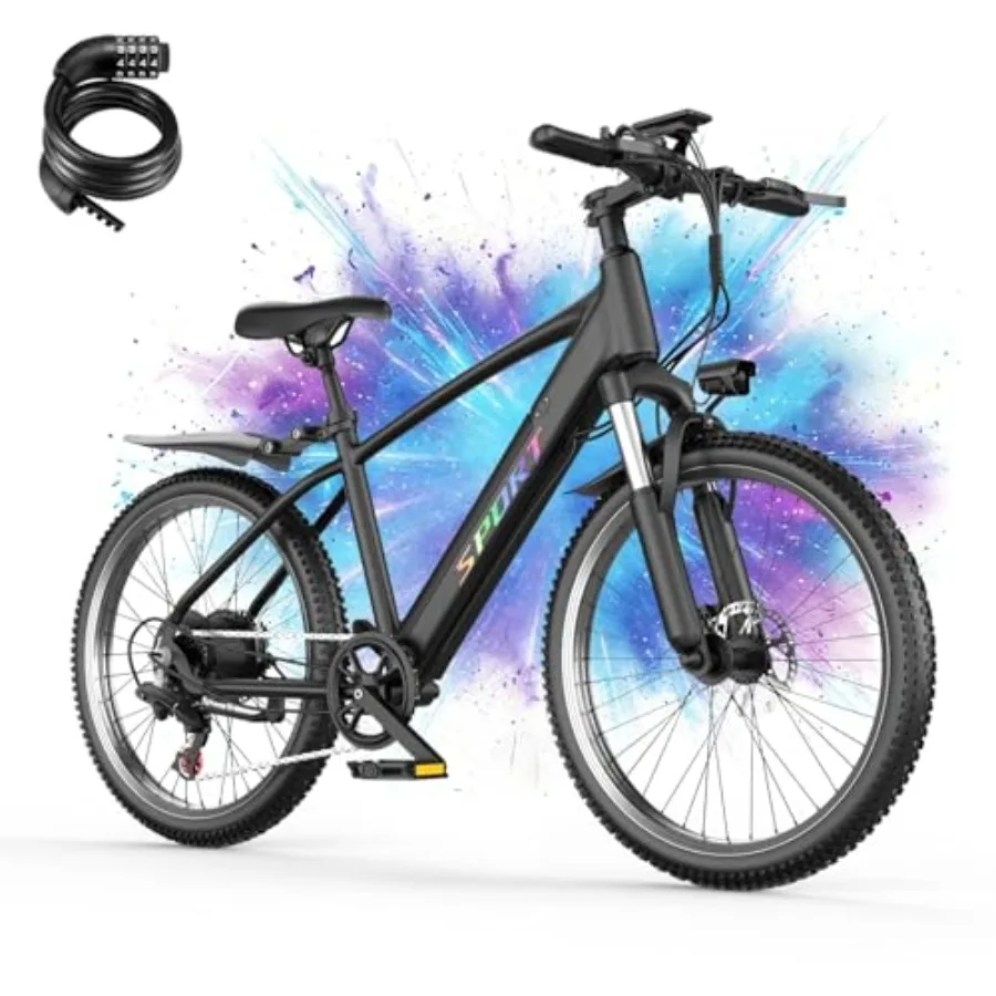 Electric Bike for Adults: 1500W Peak, 7-Speed, 48V 12Ah Removable Battery, 65 Miles Range, 25MPH, 26 Electric Mountain Bike wit
Electric Bike for Adults: 1500W Peak, 7-Speed, 48V 12Ah Removable Battery, 65 Miles Range, 25MPH, 26 Electric Mountain Bike wit