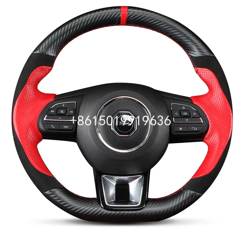 New DIY Sewing-on Black Red Leather Black Carbon Fibre Steering Wheel Cover Exact Fit For MG MG6 GS MG3 ZS
New DIY Sewing-on Black Red Leather Black Carbon Fibre Steering Wheel Cover Exact Fit For MG MG6 GS MG3 ZS