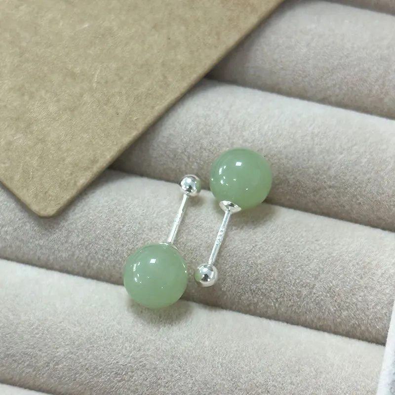 925 Sterling Silver Ball Jade Stud Earrings For Women Wedding Elegant Luxury Jewelry Friends Accessories Jewellery Money 925
925 Sterling Silver Ball Jade Stud Earrings For Women Wedding Elegant Luxury Jewelry Friends Accessories Jewellery Money 925