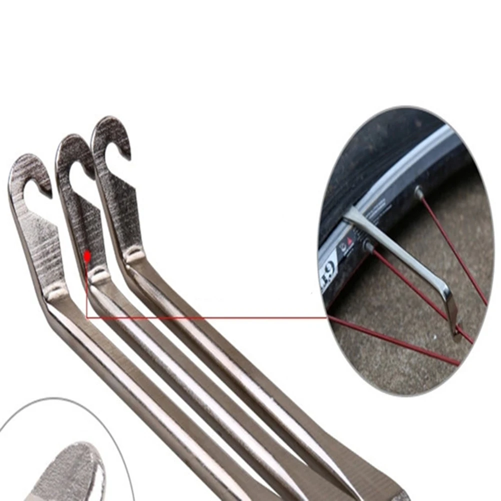 2 pcs Tire Lever Steel Bike Mountain Durable Strong Suitable All Bikes Thin Cycling Tools Metal Levers
2 pcs Tire Lever Steel Bike Mountain Durable Strong Suitable All Bikes Thin Cycling Tools Metal Levers