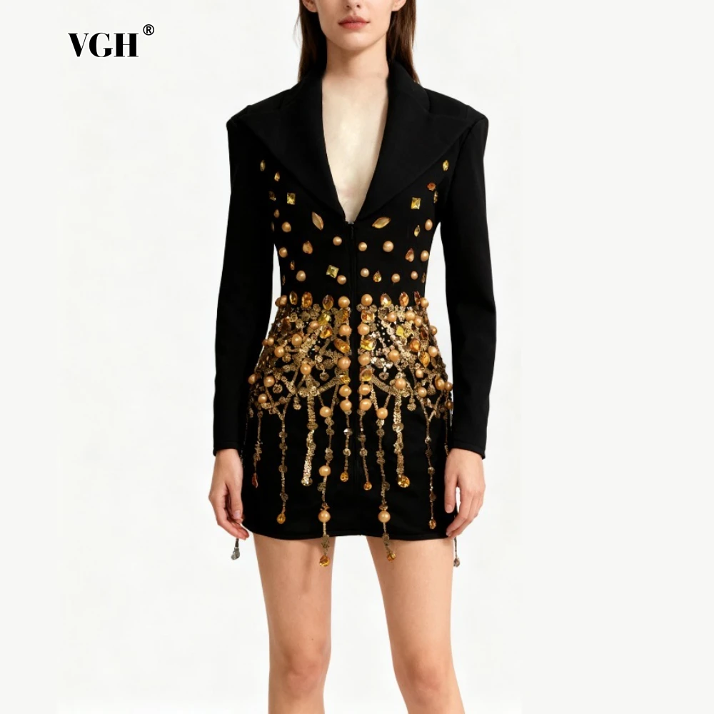VGH формальное коктейльное пальто на молнии спереди для женщин с лацканами и длинными рукавами в стиле пэчворк, желтые стразы, роскошные женские блейзеры
VGH формальное коктейльное пальто на молнии спереди для женщин с лацканами и длинными рукавами в стиле пэчворк, желтые стразы, роскошные женские блейзеры