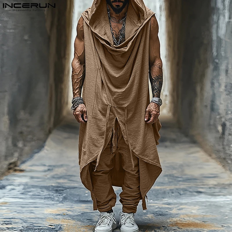 INCERUN Men Casual Solid Color Two-Piece Suits 2024 Summer Handsome Sleeveless Hooded Outfits Simple Commuting Loose 2PCS Sets
INCERUN Men Casual Solid Color Two-Piece Suits 2024 Summer Handsome Sleeveless Hooded Outfits Simple Commuting Loose 2PCS Sets