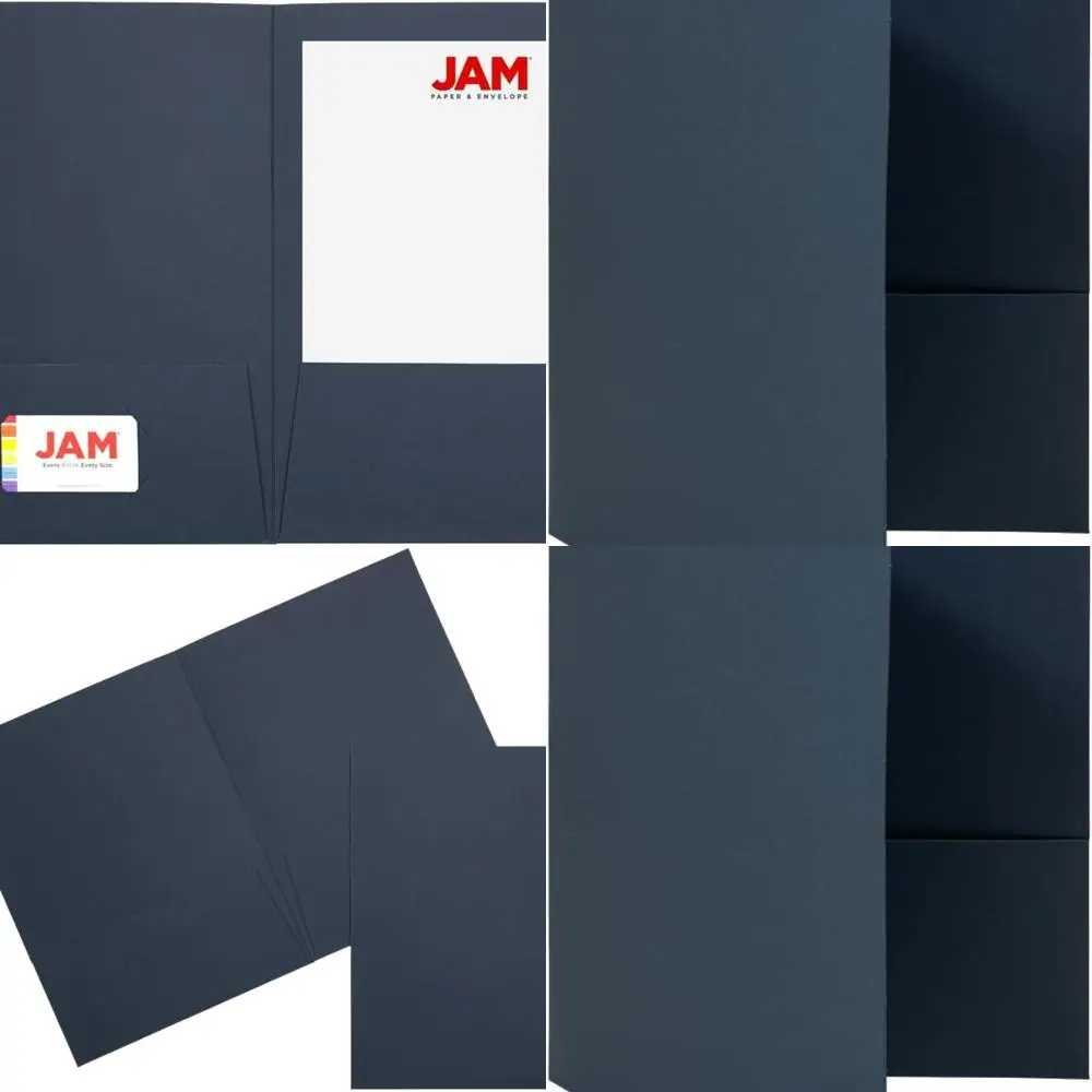 Navy Blue Letter Size Textured Linen Business Presentation Folders - Bulk 50 Pack
Navy Blue Letter Size Textured Linen Business Presentation Folders - Bulk 50 Pack