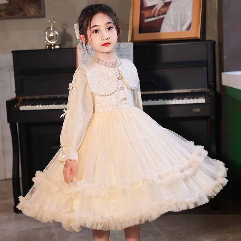 Girls' Dress Autumn New Style Elegant Children's Fashionable Birthday Dress Flower Girl Show Little Girl Princess Dress
Girls' Dress Autumn New Style Elegant Children's Fashionable Birthday Dress Flower Girl Show Little Girl Princess Dress
