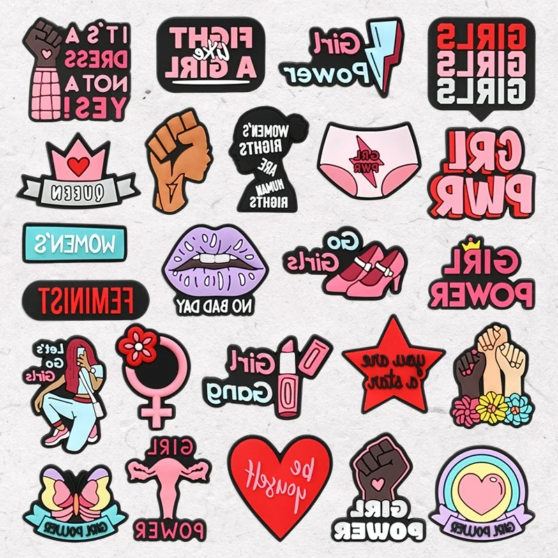 1-24Pcs Cute Pink Power Shoe Charms Decoration for Pin Accessories Charms Bracelet Wristband DIY Shoe Women Party Gifts
1-24Pcs Cute Pink Power Shoe Charms Decoration for Pin Accessories Charms Bracelet Wristband DIY Shoe Women Party Gifts