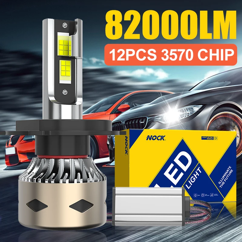 NOCK H7 H4 LED Headlight Bulbs CANBUS 82000LM Plug&Play H11 H1 High Power CSP Chips Lights Turbo Auto Fog Lamp 12V 2PCS
NOCK H7 H4 LED Headlight Bulbs CANBUS 82000LM Plug&Play H11 H1 High Power CSP Chips Lights Turbo Auto Fog Lamp 12V 2PCS