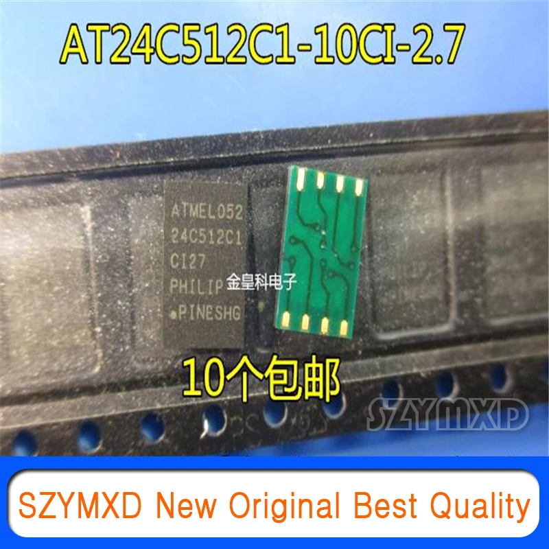 10 шт./лот, новый оригинальный AT24C512C1-10CI-2,7 24C512C1 AT24C512C1, память 512 кБ, в наличии
10 шт./лот, новый оригинальный AT24C512C1-10CI-2,7 24C512C1 AT24C512C1, память 512 кБ, в наличии