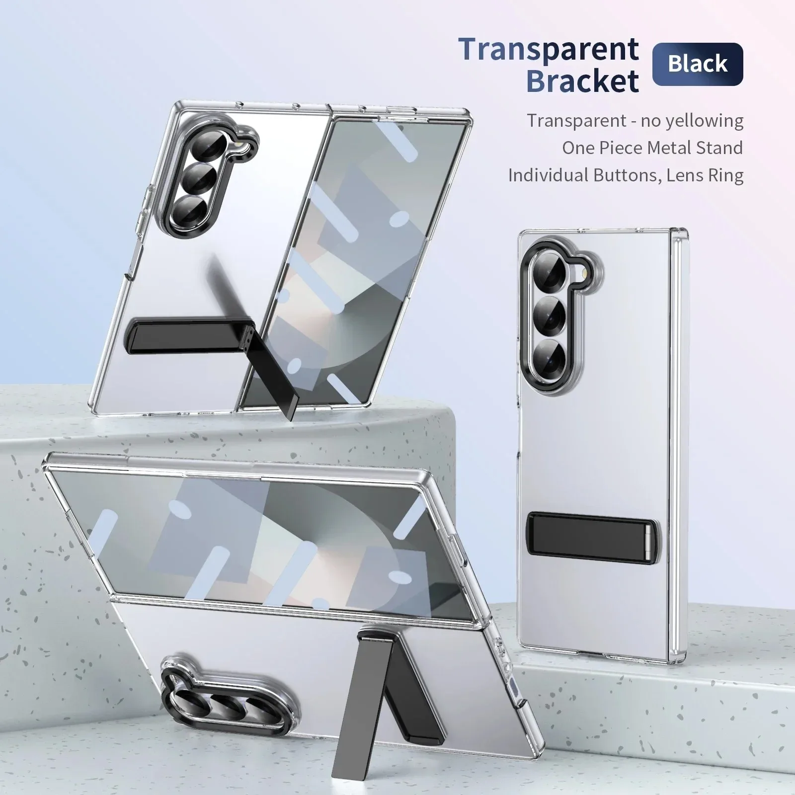High Definition Transparent Phone Case Suitable for Samsung Galaxy Z Fold 7 6 5 4 Metal Holder Shockproof Protection Back Cover
High Definition Transparent Phone Case Suitable for Samsung Galaxy Z Fold 7 6 5 4 Metal Holder Shockproof Protection Back Cover