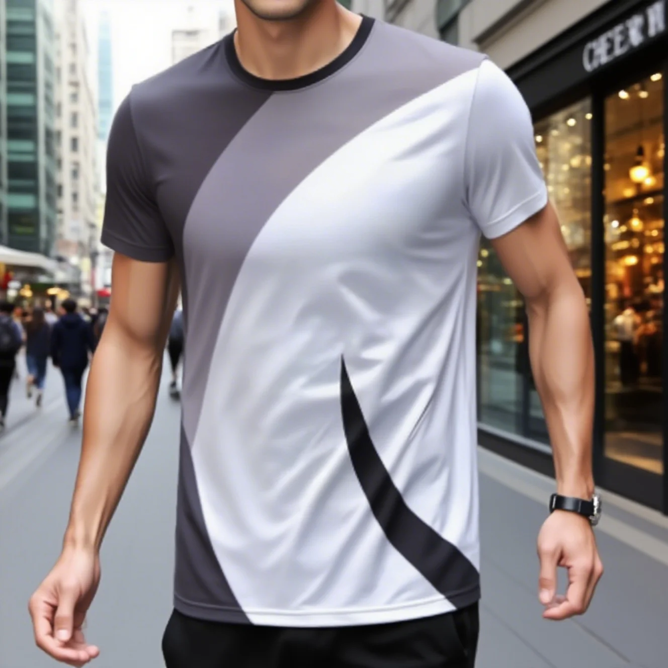 Летняя быстросохнущая дышащая мужская футболка для бега на открытом воздухе, фитнеса, спорта, футболки с короткими рукавами, повседневная футболка большого размера с круглым вырезом, повседневный топ
Летняя быстросохнущая дышащая мужская футболка для бега на открытом воздухе, фитнеса, спорта, футболки с короткими рукавами, повседневная футболка большого размера с круглым вырезом, повседневный топ