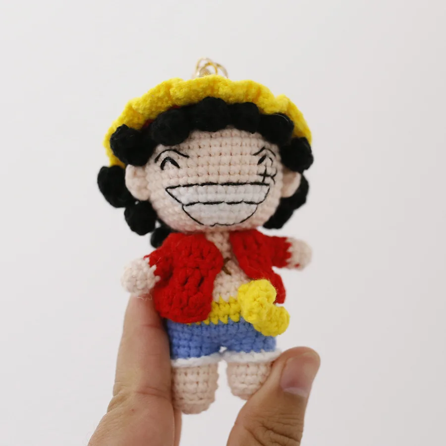 New Cartoon Anime One Piece Handmade Crochet Characters Luffy Keychain Doll Key Ring Pendant Kawaii Figure Decoration Gift
New Cartoon Anime One Piece Handmade Crochet Characters Luffy Keychain Doll Key Ring Pendant Kawaii Figure Decoration Gift