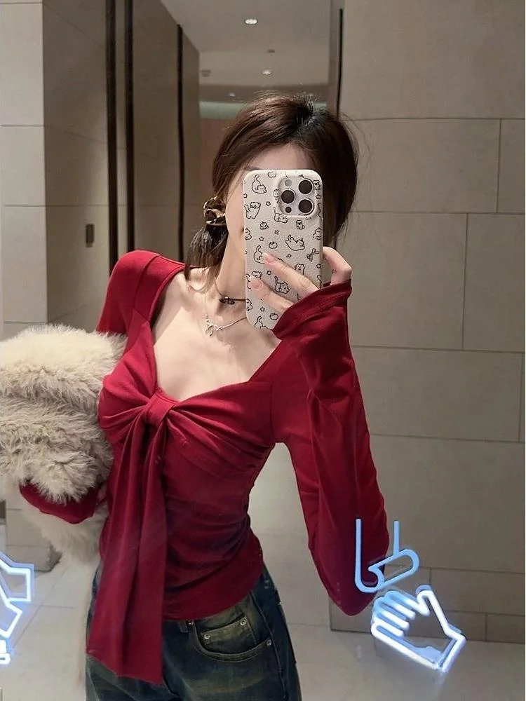 Spring New Sle Women's Tight ort Svel T-irt Pure Desire Knot Long Sve Inner Wear V-ne Regular Length Body ...
Spring New Sle Women's Tight ort Svel T-irt Pure Desire Knot Long Sve Inner Wear V-ne Regular Length Body ...