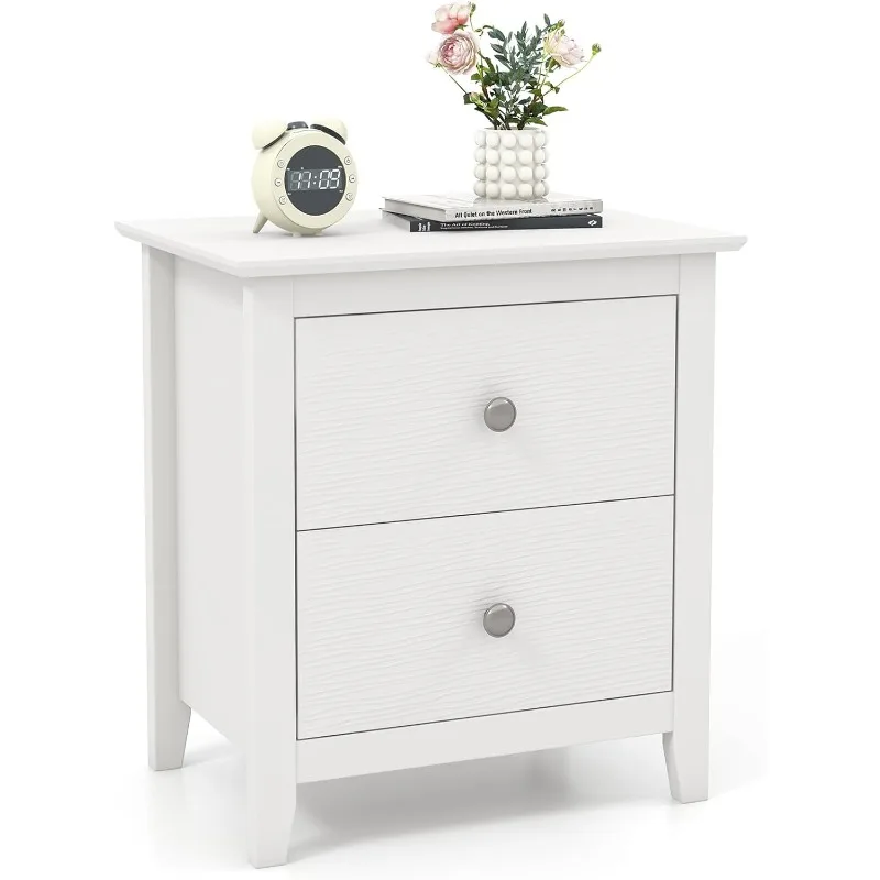 KOMFOTT 2 Drawers Nightstand, Wooden Bedside Table, Modern Sofa Side End Table, Compact Side Table for Bedroom (1, White)
KOMFOTT 2 Drawers Nightstand, Wooden Bedside Table, Modern Sofa Side End Table, Compact Side Table for Bedroom (1, White)