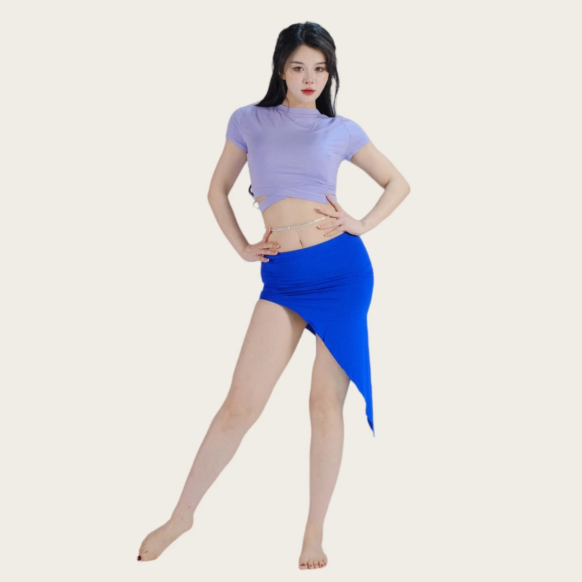 Belly dance set women's summer sexy style short sleeved top hip hugging skirt slimming exercise suit
Belly dance set women's summer sexy style short sleeved top hip hugging skirt slimming exercise suit