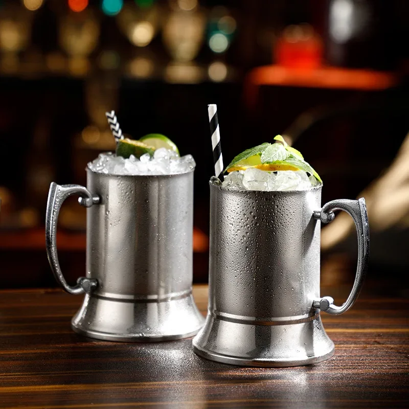 550ml Double Wall beer Cup 304 Stainless Steel Water Bottle Family Dance Party Juice Cup Portable Travel Handle Coffee Milk Mug
550ml Double Wall beer Cup 304 Stainless Steel Water Bottle Family Dance Party Juice Cup Portable Travel Handle Coffee Milk Mug