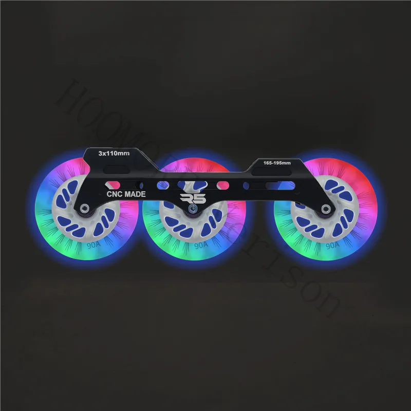 Inline Skate Base Speed Roller Skate Frame Led 110mm Wheels 90A R5 3X110mm Asymmetrical Chassis Mount Hole 150-195mm FlashWheel
Inline Skate Base Speed Roller Skate Frame Led 110mm Wheels 90A R5 3X110mm Asymmetrical Chassis Mount Hole 150-195mm FlashWheel