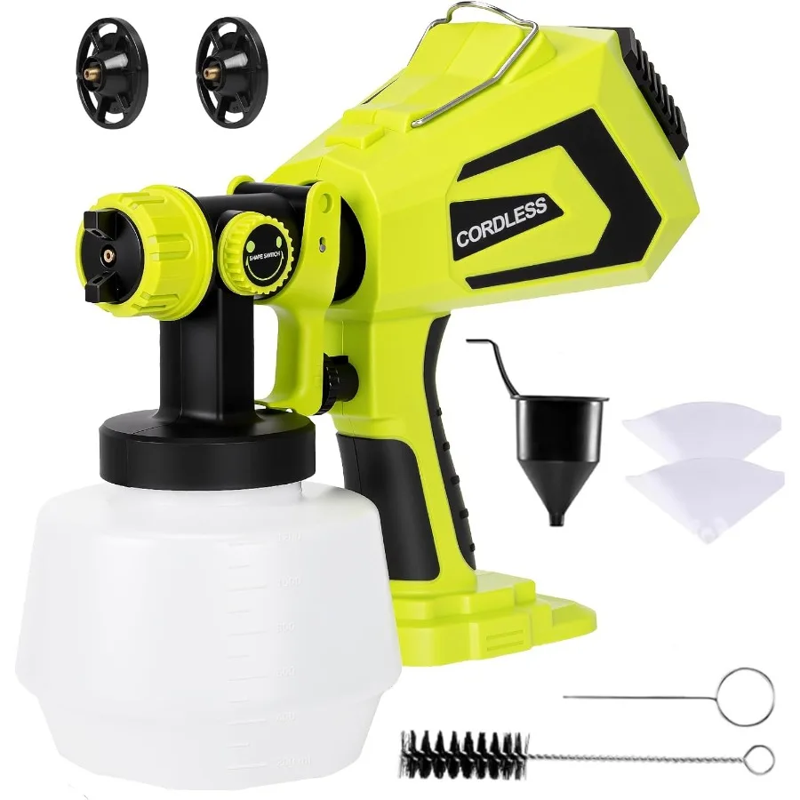 Cordless Paint Sprayer for Ryobi 18V Battery with 1200ml Container High-Pressure HVLP Spray Gun for Efficient and Smooth House
Cordless Paint Sprayer for Ryobi 18V Battery with 1200ml Container High-Pressure HVLP Spray Gun for Efficient and Smooth House