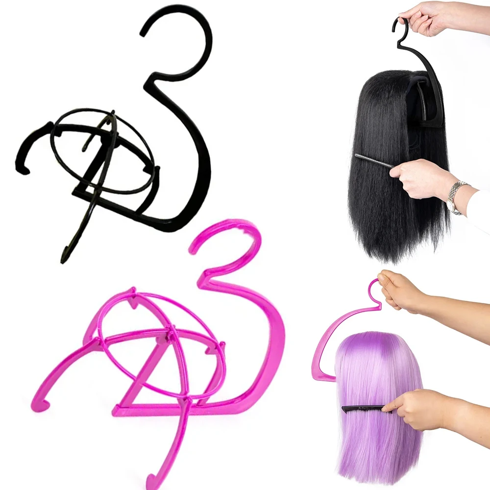 3PCS Wig Stands For Multiple Wigs Hanger Display Rack Wig Holder For Styling Plastic Storage Organizer For Wig Rack Stand