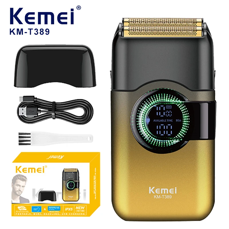 Kemei T389 Fashion Color Electric Shaver Hair Clipper Men's Shaver Beard Trimmer Professional Rechargeable Reciprocating Shaver
Kemei T389 Fashion Color Electric Shaver Hair Clipper Men's Shaver Beard Trimmer Professional Rechargeable Reciprocating Shaver
