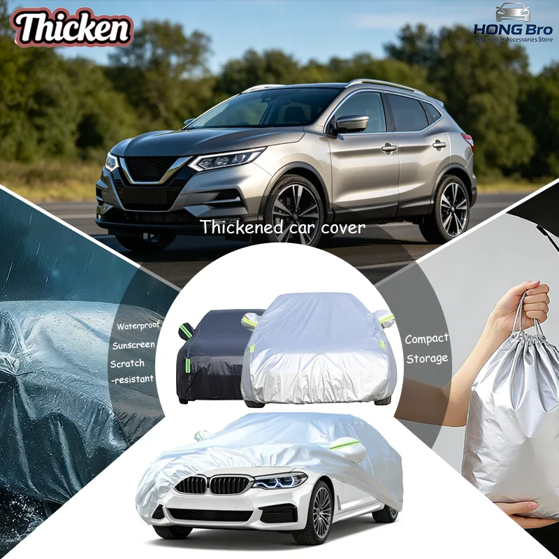 For Nissan Qashqai J11 2014-2020 Full Car Cover Outdoor Sun Shade Anti-UV, Waterproof, Snow Rain Protection, Dustproof Cover
For Nissan Qashqai J11 2014-2020 Full Car Cover Outdoor Sun Shade Anti-UV, Waterproof, Snow Rain Protection, Dustproof Cover