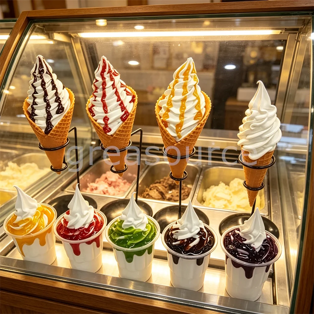 13pcs Ice Cream Sundae Replica Kit Stand Waffle Cone Paper Cup Models Shop Window Food Styling Stand Bracket Soft Serve Display
13pcs Ice Cream Sundae Replica Kit Stand Waffle Cone Paper Cup Models Shop Window Food Styling Stand Bracket Soft Serve Display