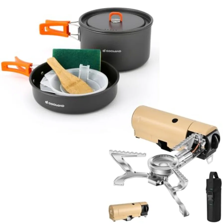 9pcs Camping Cookware Non-Stick Lightweight Pots and Pans Set and 1400W Portable Camping Stove
9pcs Camping Cookware Non-Stick Lightweight Pots and Pans Set and 1400W Portable Camping Stove