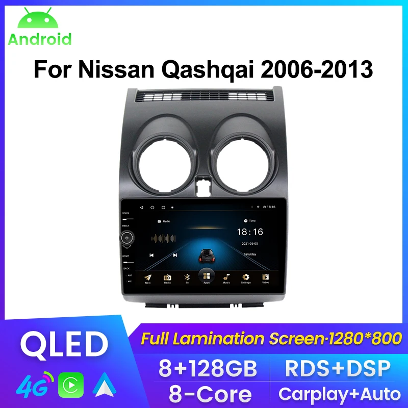 QLED Screen Car Radio For Nissan Qashqai 1 J10 2006 - 2013 Multimedia Player Navigation GPS For Carplay Android auto DSP No 2din
QLED Screen Car Radio For Nissan Qashqai 1 J10 2006 - 2013 Multimedia Player Navigation GPS For Carplay Android auto DSP No 2din