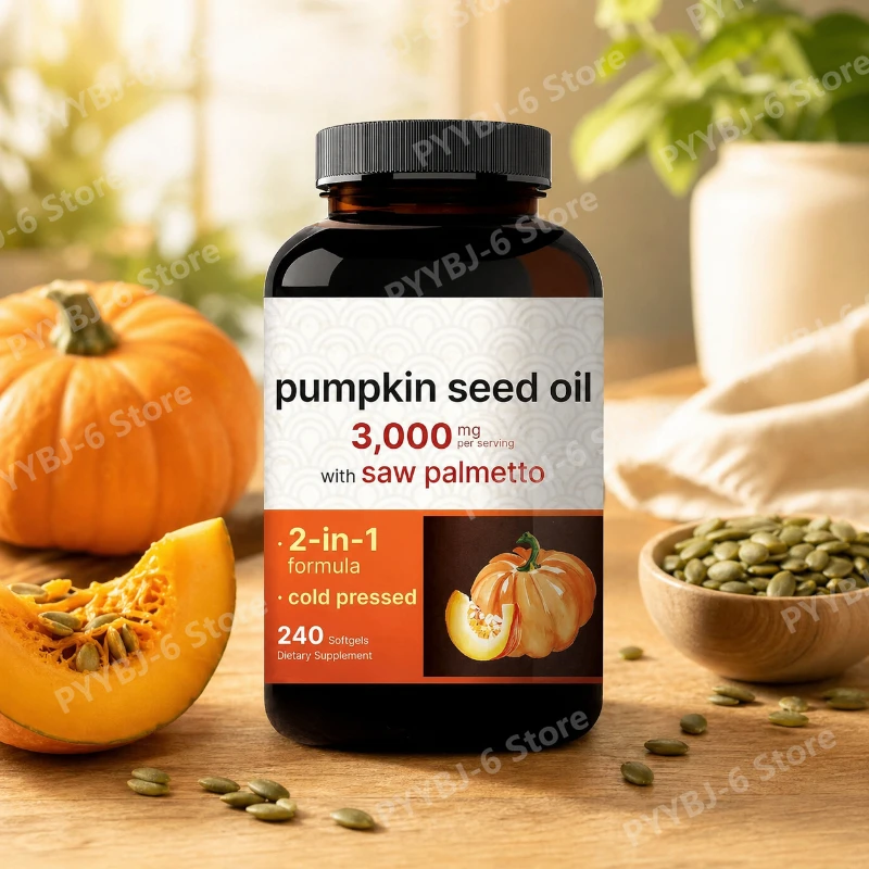 Pumpkin Seed Oil 3,000mg with Saw Palmetto 2-in-1 Formula Cold Pressed 240 Softgels Dietary Supplement for adults
Pumpkin Seed Oil 3,000mg with Saw Palmetto 2-in-1 Formula Cold Pressed 240 Softgels Dietary Supplement for adults